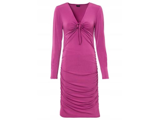 B.P.C sukienka z ozdobnym wiązaniem fiolet ^36/38