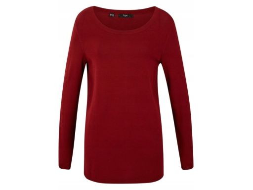 B.P.C sweter bordowy dłuższy cienki r.40/42