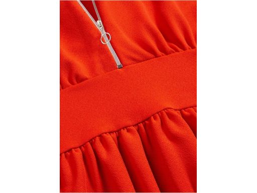 B.P.C sukienka midi z zamkiem w dekolcie i kołnierzykiem 36/38.