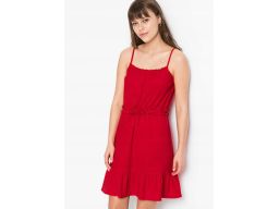 AG9826 B.P.C sukienka czerwona z krepy ^36/38
