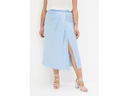 B.P.C spódnica satynowa z efektem założenia kopertowego ^46