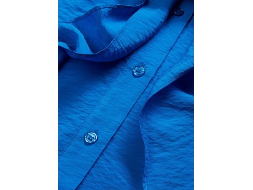 B.P.C niebieska sukienka midi koszulowa z przewiązaniem 46.