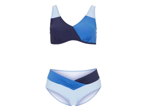 B.P.C bikini granatowo niebieskie na fiszbinach z figami ^42(80C)