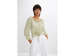B.P.C bluzka pistacjowa z marszczeniami r.40/42