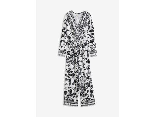 B.P.C kombinezon biały w czarne wzory 36/38.