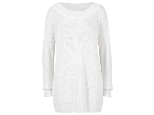 B.P.C śmietankowy sweter z dekoltem w łódkę 40/42.