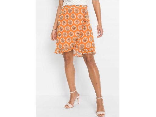 B.P.C spódnica szyfonowa pomarańczowa we wzory 40.
