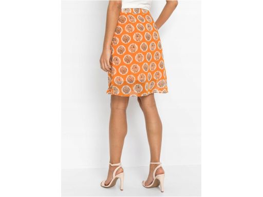 B.P.C spódnica szyfonowa pomarańczowa we wzory 40.