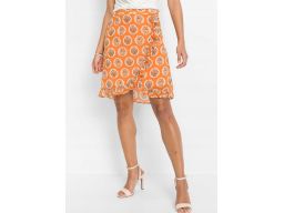 B.P.C spódnica szyfonowa pomarańczowa we wzory 40.