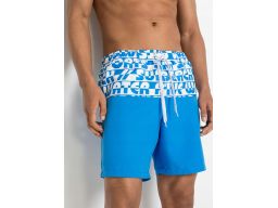 B.P.C męskie szorty kąpielowe niebieskie ze wzorami ^64/66, 3XL
