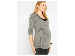 B.P.C sweter ciążowy i do karmienia szary w kropeczki 36/38.