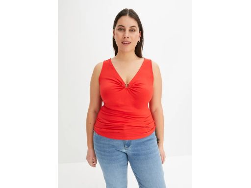 B.P.C top czerwony z ozdobnym pierścieniem r.40/42