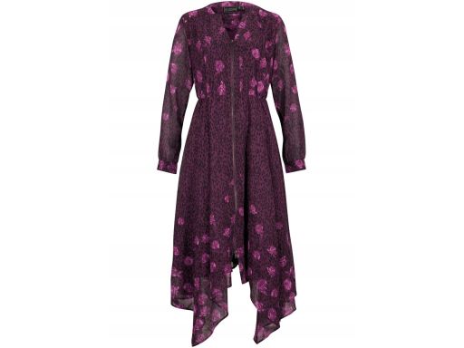 B.P.C asymetryczna sukienka szyfonowa kwiaty r.36