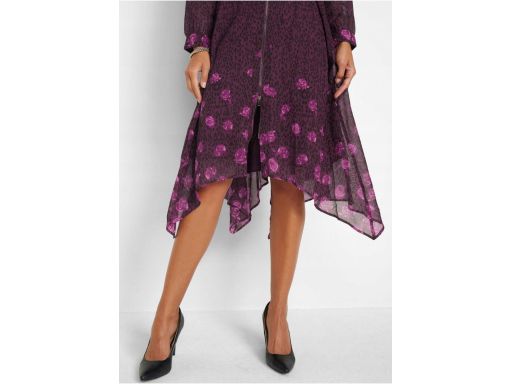 B.P.C asymetryczna sukienka szyfonowa kwiaty r.36