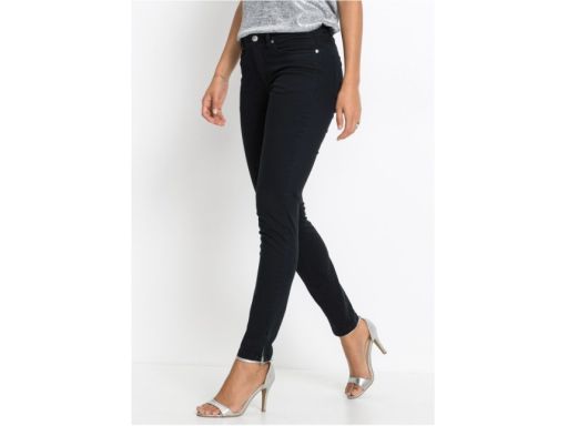 B.P.C spodnie czarne ze stretchem i zamkami r.36