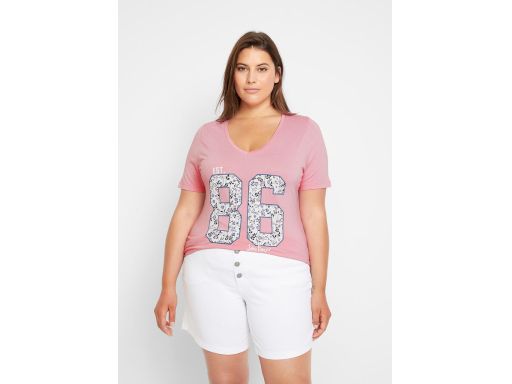 B.P.C t-shirt z nadrukiem różowy ^36/38