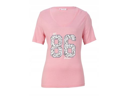 B.P.C t-shirt z nadrukiem różowy ^36/38