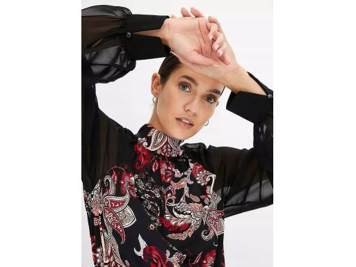 B.P.C długa sukienka maxi z szyfonowymi rękawami r.36/38