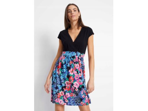 B.P.C sukienka dżersejowa z nadrukiem 36/38.