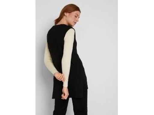 B.P.C kamizelka dzianinowa pomarańczowa lekko dłuższy tył ^40/42