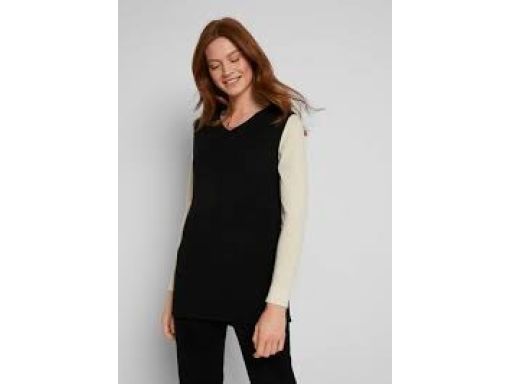 B.P.C kamizelka dzianinowa pomarańczowa lekko dłuższy tył ^40/42