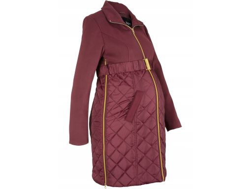 B.P.C płaszcz ciążowy pikowany bordowy r.42