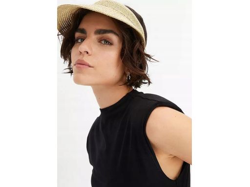 B.P.C. Bluzka top czarna z marszczeniem ^36/38