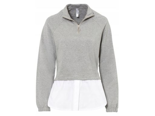 B.P.C stylowa bluza z koszulą 2w1 szara ^44/46