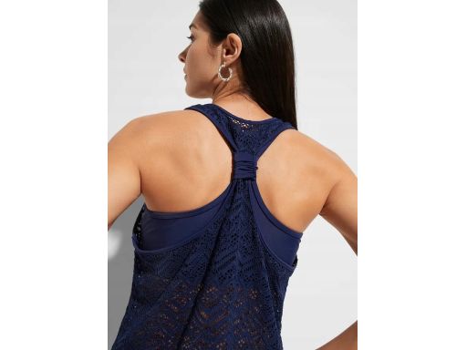 B.P.C tankini granatowe ażurowe z figami ^46