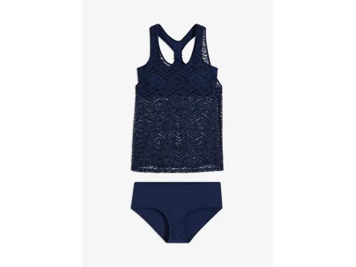B.P.C tankini granatowe ażurowe z figami ^46