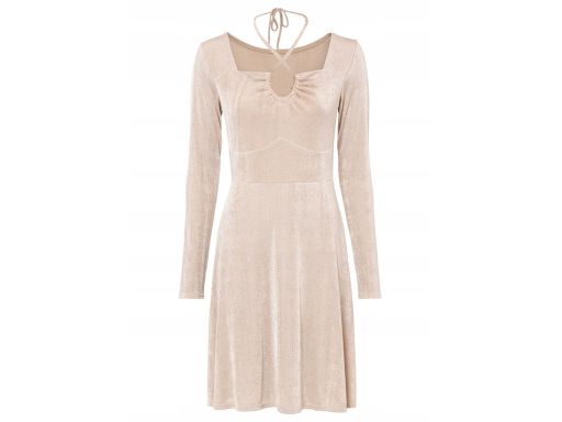 B.P.C sukienka beżowo-złota błyszcząca ^52/54