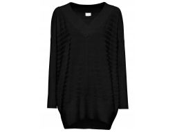 B.P.C sweter damski czarny dłuższy tył r.40/42