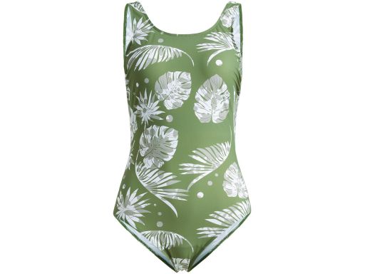 B.P.C kostium kąpielowy modelujący zielony w białe liście ^44