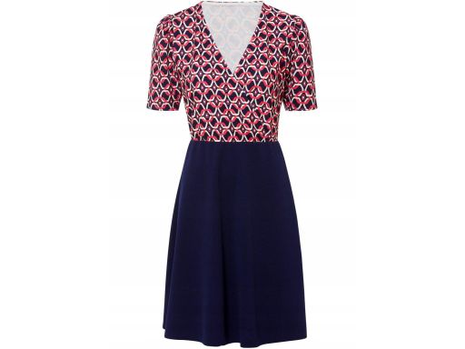 B.P.C sukienka granatowa nadruk r.52/54