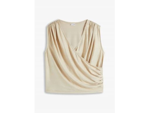 B.P.C krótki top z marszczeniem złoty ^36/38