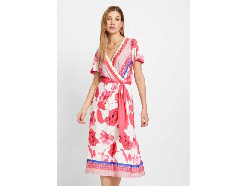 B.P.C kolorowa sukienka z wiązaniem w pasie ^36/38