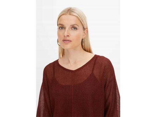 B.P.C sweter bordowy cienki prześwitujący r.36/38