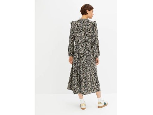 B.P.C sukienka midi ze wstawkami z koronki ^48