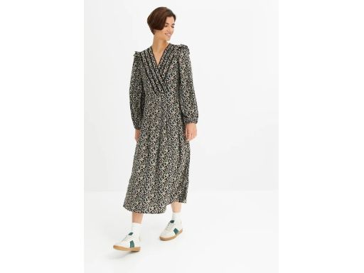 B.P.C sukienka midi ze wstawkami z koronki ^48