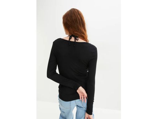 B.P.C bluzka 2w1 czarna prążkowana 40/42.