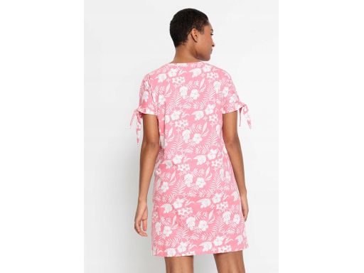 B.P.C sukienka bawełniana różowa w białe kwiaty r.36/38