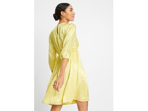 B.P.C sukienka satynowa we wzory żółta r.40