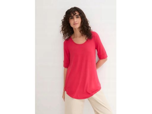 B.P.C t-shirt czerwony długi z wiskozy ^32/34