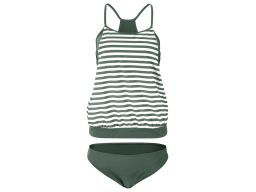 B.P.C tankini oliwkowo-białe w paski 42.
