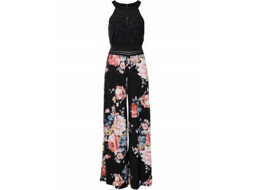 B.P.C kombinezon z koronką i kwiecistym nadrukiem r.34