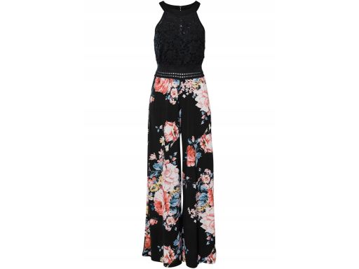 B.P.C kombinezon z koronką i kwiecistym nadrukiem r.34