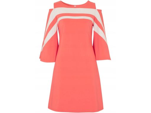 B.P.C sukienka koralowa z odkrytymi ramionami ^40/42