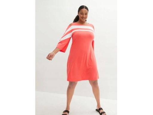 B.P.C sukienka koralowa z odkrytymi ramionami ^40/42