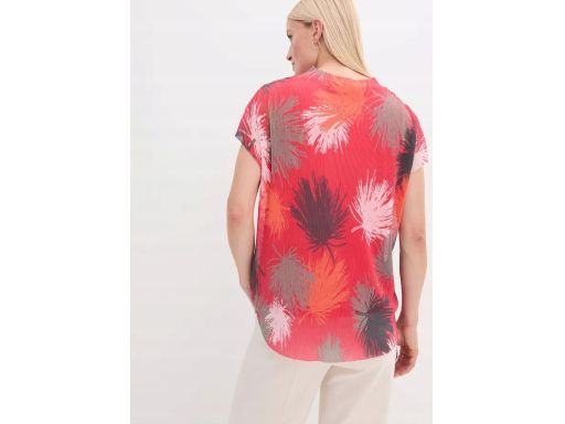 B.P.C t-shirt z siatkowego materiału plisowanego z nadrukiem 40/42.