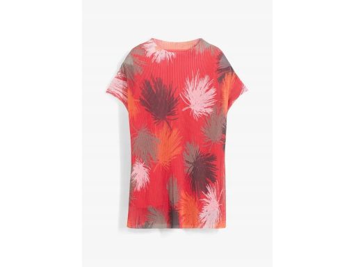 B.P.C t-shirt z siatkowego materiału plisowanego z nadrukiem 40/42.